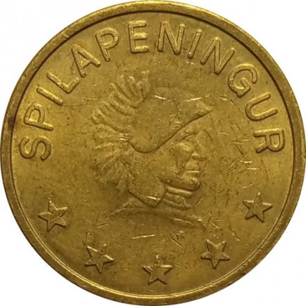 Жетон игровой Исландия SPILAPENINGUR -  Голова центуриона