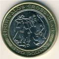 Остров Мэн 2 фунта 2000 год - Крест Торвальда