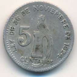 Гватемала 5 сентаво 1925 год