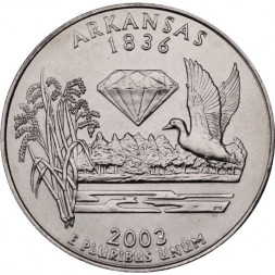 США 25 центов 2003 год - Штат Арканзас (D)