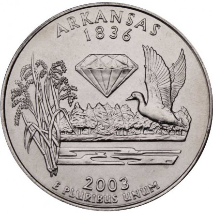 США 25 центов 2003 год - Штат Арканзас (D)