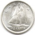 Канада 10 центов 1964 год