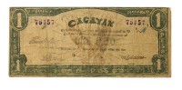 Филиппины Провинция Кагаян сертификат 1 песо 1942-1944 год - зеленый фон - VF
