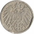 Германия 5 пфеннигов 1892 год (A) - F