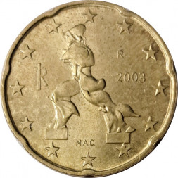 Италия 20 евроцентов 2003 год