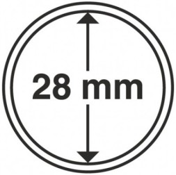 Капсула для хранения монет диаметром 28 мм