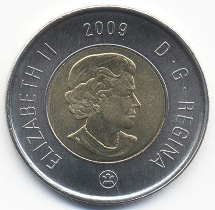 Канада 2 доллара 2009 год - Полярный медведь