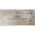 Сувенирная банкнота США 1000 долларов - UNC