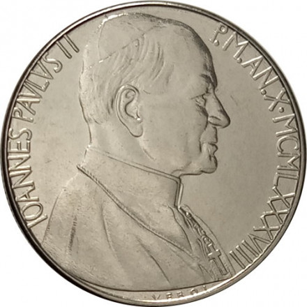 Ватикан 100 лир 1988 год