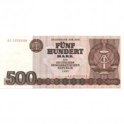 ГДР 500 марок 1985 год -  UNC