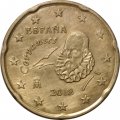 Испания 20 евроцентов 2018 год - Мигель де Сервантес