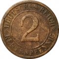 Веймарская республика 2 рентенпфеннига 1924 год (E)