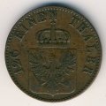 Пруссия 3 пфеннинга 1849 год