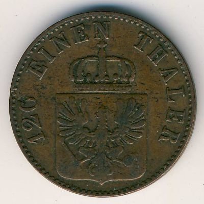 Пруссия 3 пфеннинга 1849 год