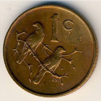 ЮАР 1 цент 1967 год (SOUTH AFRICA)