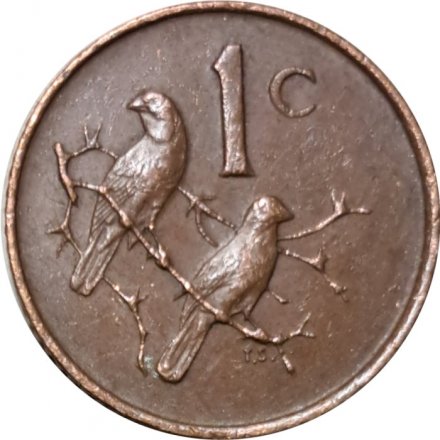 ЮАР 1 цент 1967 год (SOUTH AFRICA)