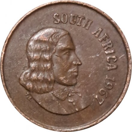 ЮАР 1 цент 1967 год (SOUTH AFRICA)