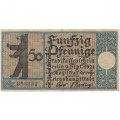 Германия (нотгельд) 50 пфеннигов 1921 год - Серия &quot;Районы Берлина&quot;.  Бывшая церковь Штеглица (вид 12) - VF