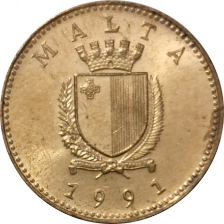 Мальта 1 цент 1991 год - Ласка