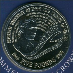 Великобритания 5 фунтов 1998 год