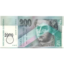 Словакия 200 крон 2000 год - Миллениум UNC