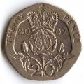 Великобритания 20 пенсов 2002 год