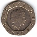 Великобритания 20 пенсов 2002 год