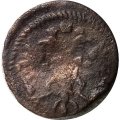Полушка 1720 год ВРП Пётр I (дата цифрами) - цифра 7 перевернута - VF-