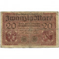 Германия 20 марок 1918 год - VG