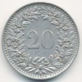 Швейцария 20 раппенов 1943 год