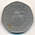 Гернси 20 пенсов 1982 год