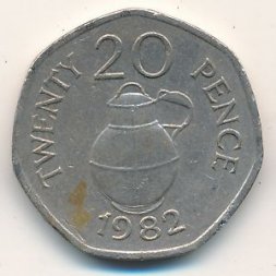 Гернси 20 пенсов 1982 год