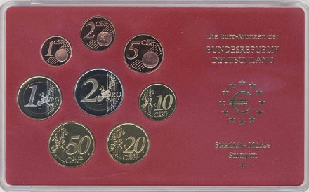 Евро серия Proof Германия 2003 год - Монетный двор «F» (8 монет)