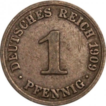 Германия 1 пфенниг 1909 год (A)