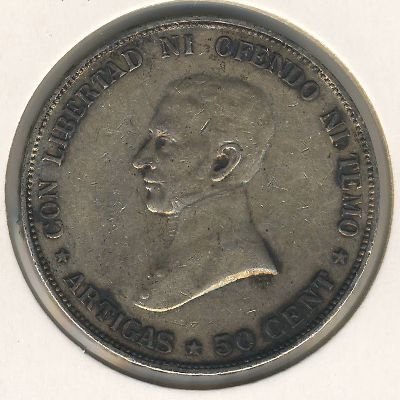 Уругвай 50 сентесимо 1917 год