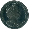 Фолклендские острова 1 крона 2007 год - 150 лет со дня рождения Роберта Баден-Пауэлла (медь-никель)