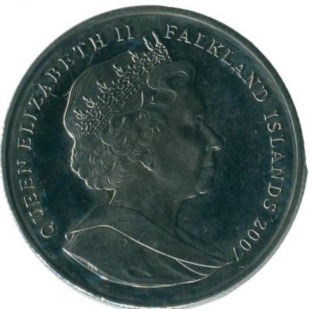 Фолклендские острова 1 крона 2007 год - 150 лет со дня рождения Роберта Баден-Пауэлла (медь-никель)