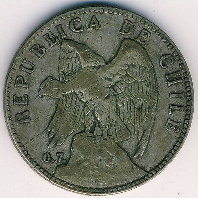 Чили 50 сентаво 1902 год