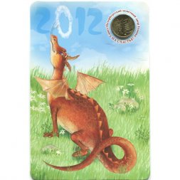Жетон с календарем. Год дракона. 2012 год
