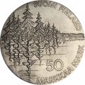 Финляндия 50 марок 1985 год - 150 лет национальному эпосу &quot;Калевала&quot;