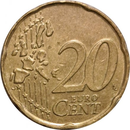 Бельгия 20 евроцентов 2003 год