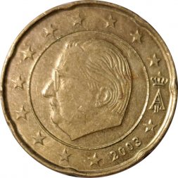 Бельгия 20 евроцентов 2003 год