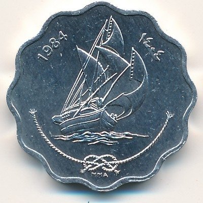 Мальдивы 10 лаари 1984 год