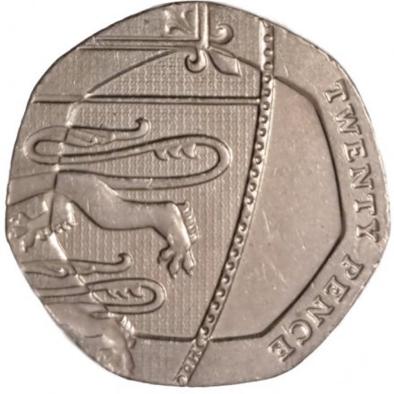 Великобритания 20 пенсов 2011 год