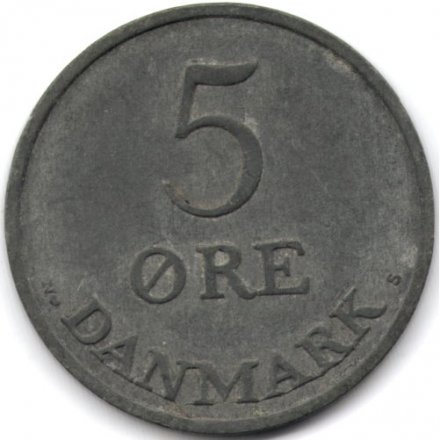 Дания 5 эре 1953 год