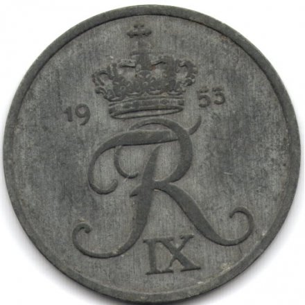 Дания 5 эре 1953 год