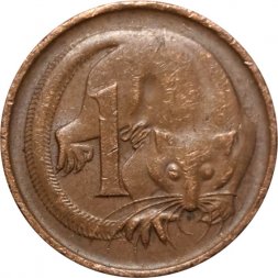 Австралия 1 цент 1976 год - Карликовый летучий кускус