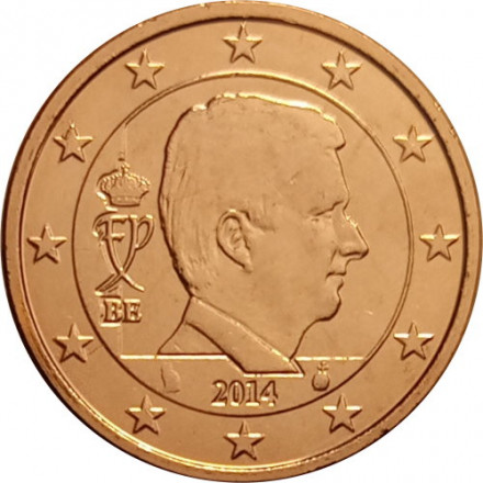 Бельгия 5 евроцентов 2014 год UNC