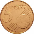 Бельгия 5 евроцентов 2014 год UNC