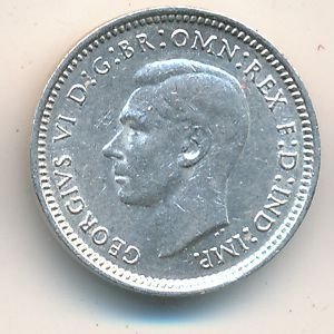 Австралия 3 пенса 1943 год (D)